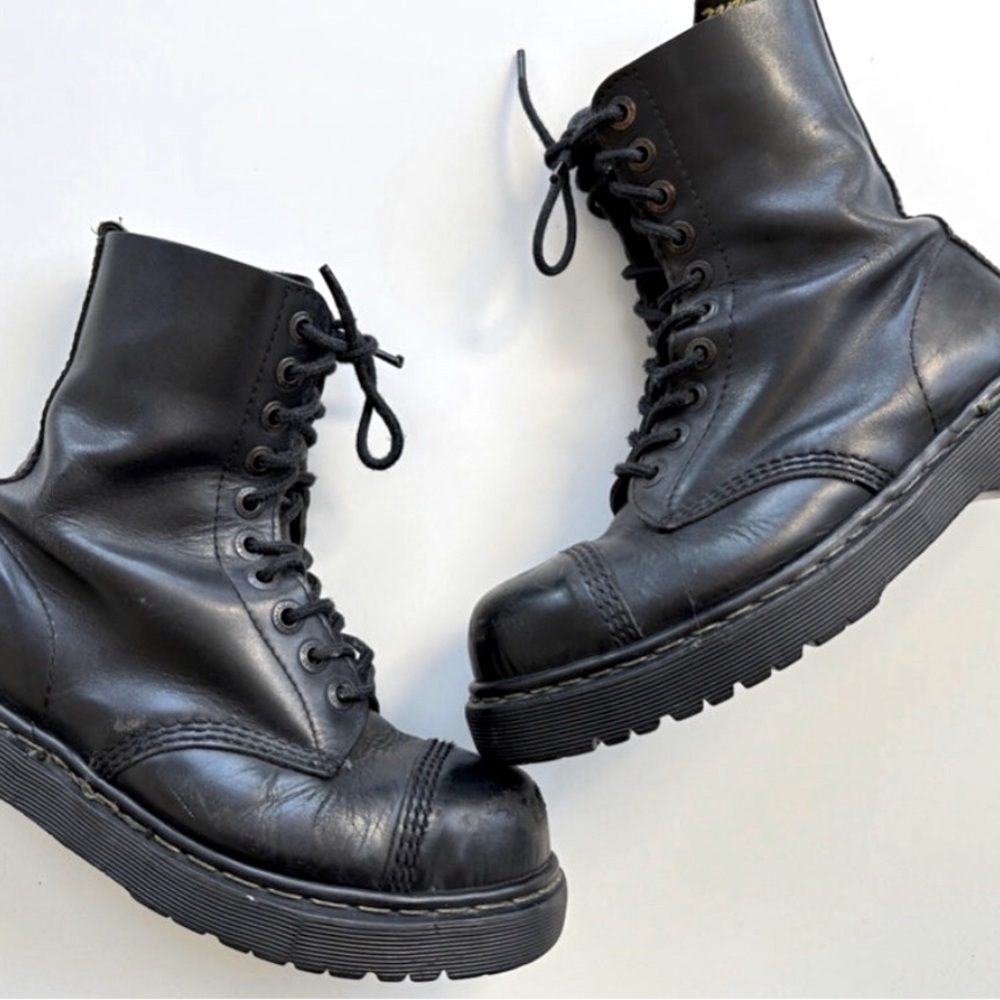 SOLD Vintage Y2K Chunky Black Dr Martens Boots Size 38.5 (US 8 / 6 UK) Shoe